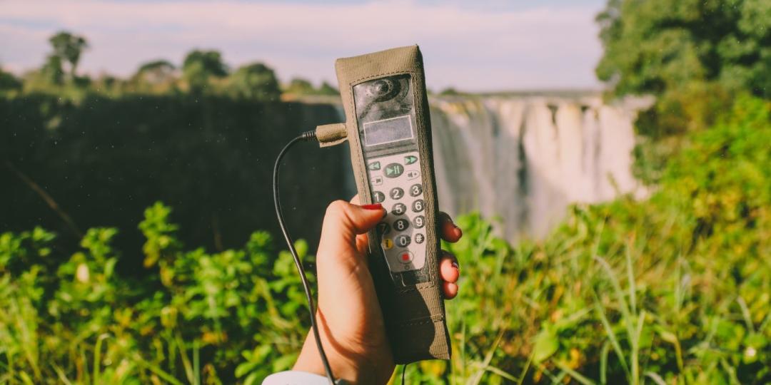 Audio guide device to guide visitors through Victoria Falls.
