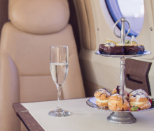 Fedair will fill the cabin with the smell of the passengers favourite flowers and lay on the best in cuisine