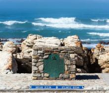 Cape Agulhas - where the Indian and Atlantic Oceans meet.
